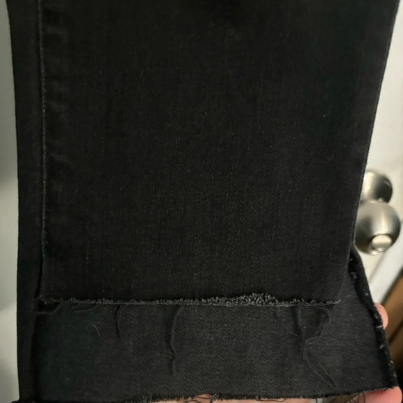 AG Adriano Goldschmied The Isabelle Button Up frayed Hem Denim Jeans Sz 26R crop - Picture 4 of 9